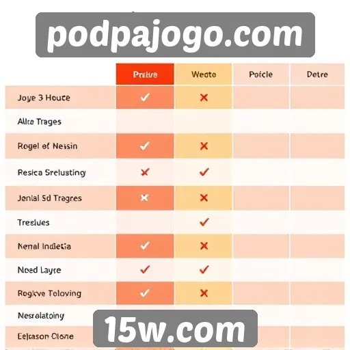 Comparação entre jogos populares no podpajogo